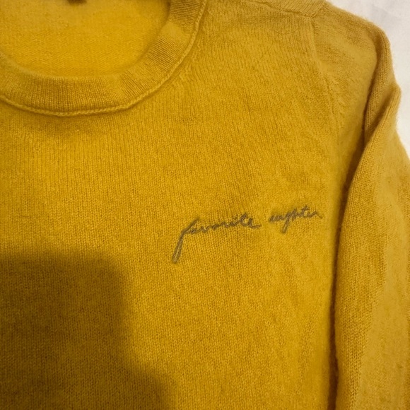 Favorite Daughter Cashmere Crewneck Yellow Sweater - Picture 7 of 8